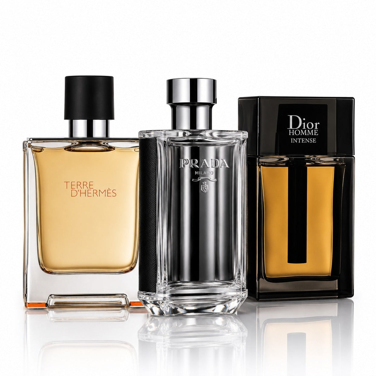 3 Men’s Perfumes Kit - Terre d’Hermès, Prada L’Homme & Dior Homme Intense