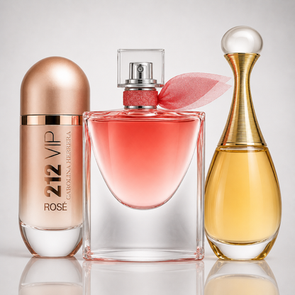 3 Women's Perfumes Kit - 212 VIP Rosé, La Vie Est Belle & J’adore