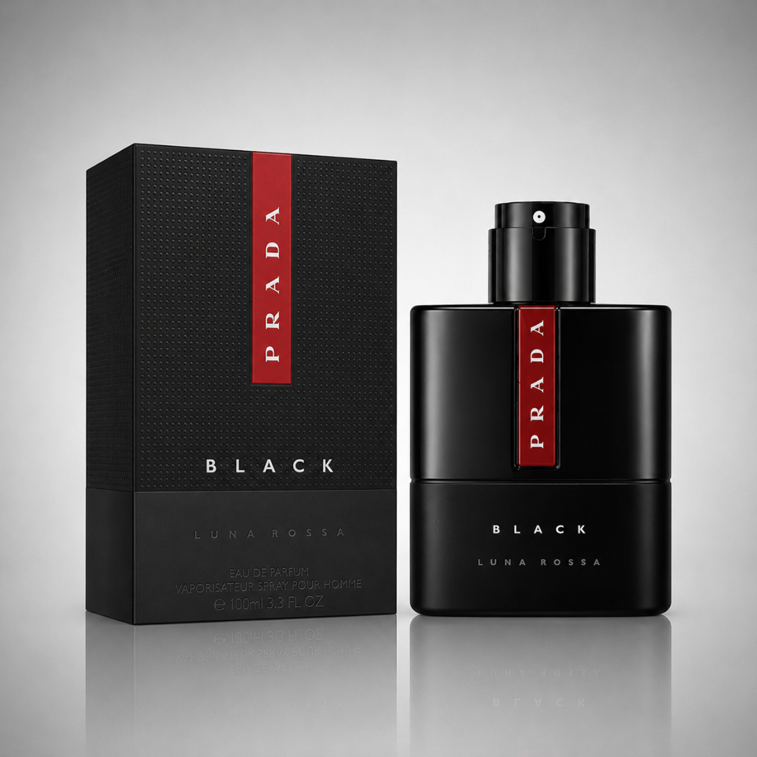 3 Men's Perfumes Kit - Prada Luna Rossa Black, Valentino Uomo Born In Roma & Azzaro The Most Wanted